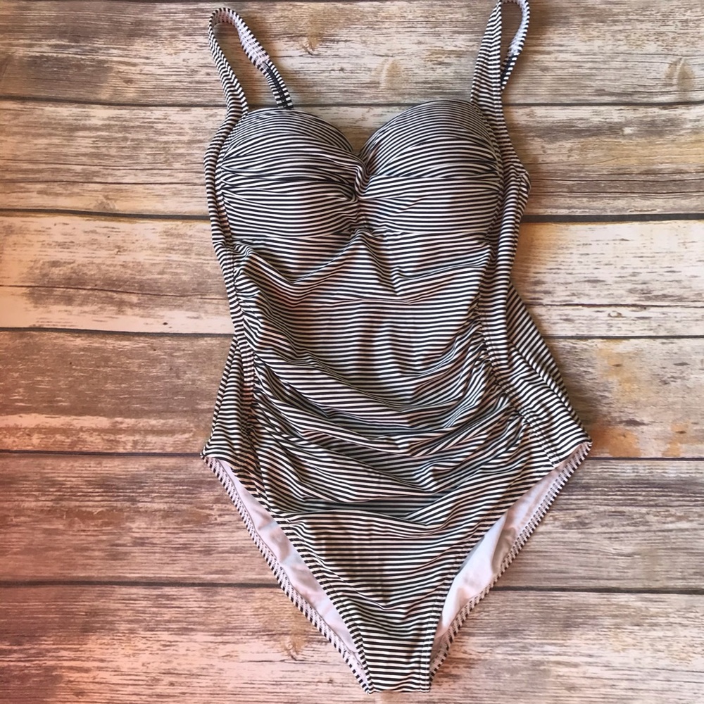 Bond-eye Australia Stripped One Piece Swimsuit